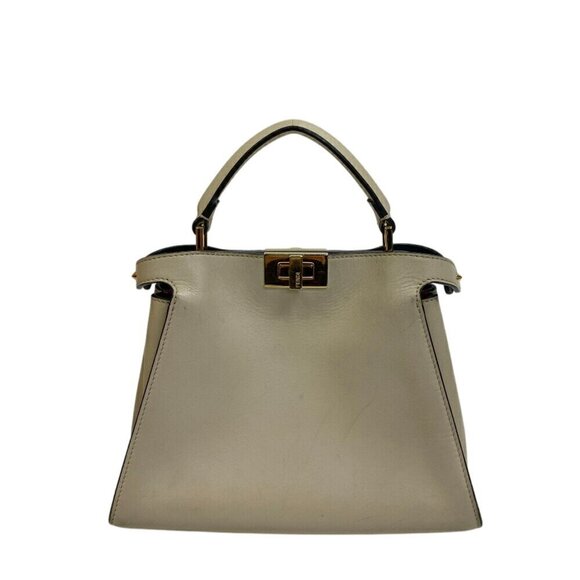 FENDI Beige Peekaboo Shoulder Bag - Picture 1 of 14